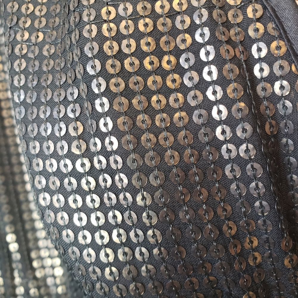 NARCISO RODRIGUEZ FOR DESIGN NATION Faux Wrap Sequined Dress Medium - Picture 5 of 9